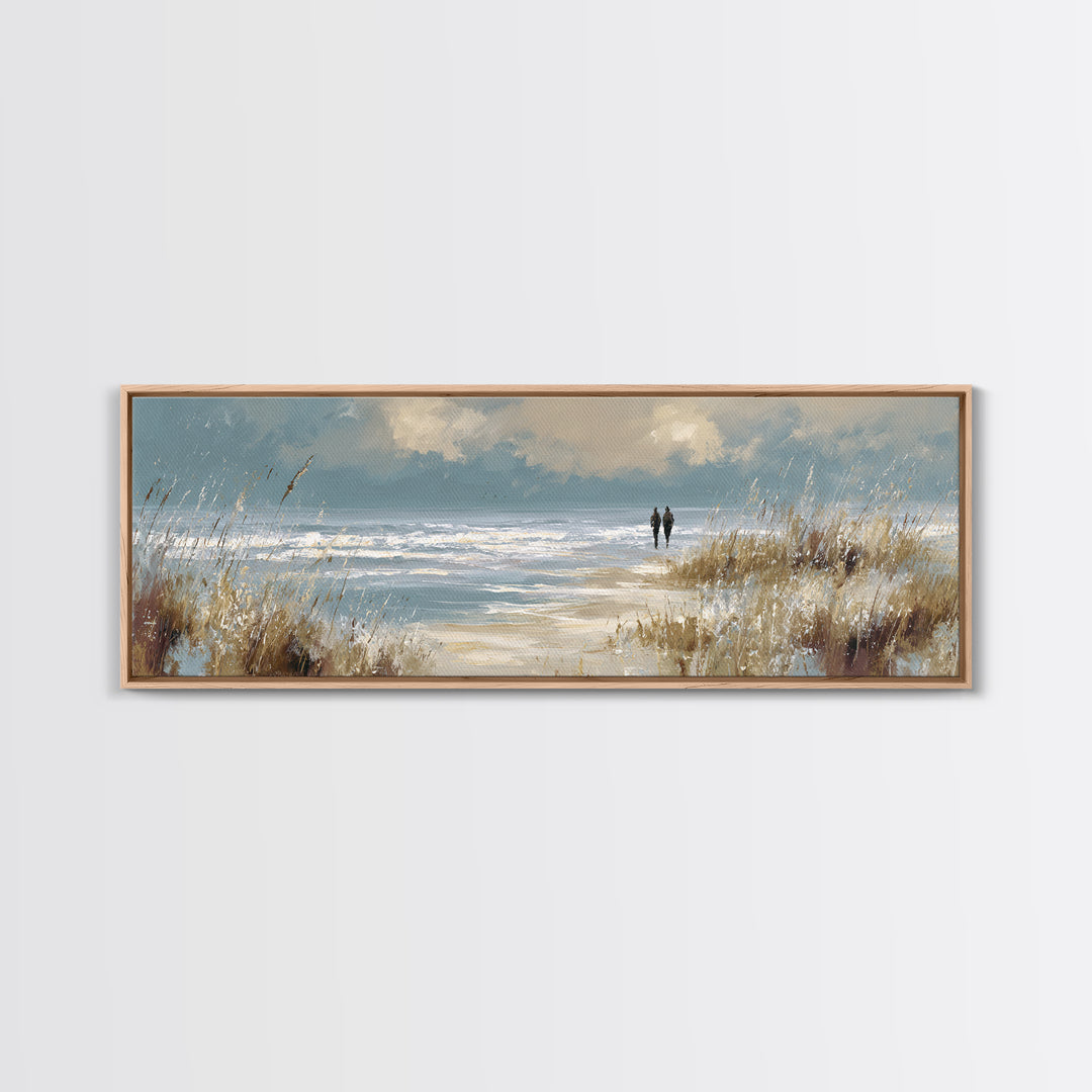 Seahorse Pair Among Sea Grass Canvas Print, Marine Life Art, Coastal Decor, Living Room Decor, Fine Art, Marine, Fish Art, MLA-3x1-21