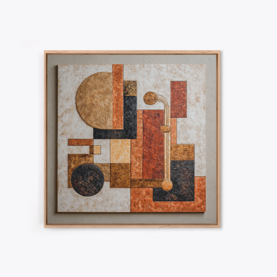 Jazz Musician in Angular Mid Century Style Canvas Print, Midcentury Modern Art, Statement Artwork, Living Room Decor, Retro, MMA-1x1-9