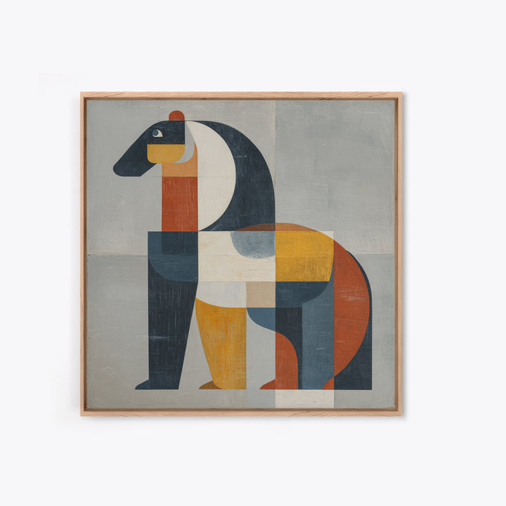 Mid Century Horse Canvas Print, Midcentury Modern Art, Room Decor, Living Room Decor, Fine Art, Retro, Art Print, Digital Art, MMA-1x1-91