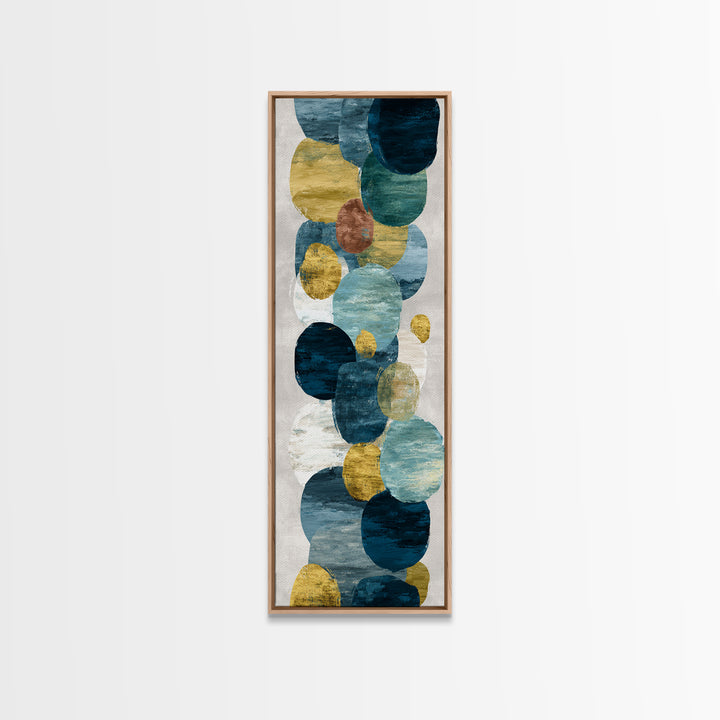 Teal Sofa Era Abstract Pattern Without Furniture Canvas Print, Midcentury Modern Art, Mid Century Modern, Living Room Decor, MMA-1x3-60
