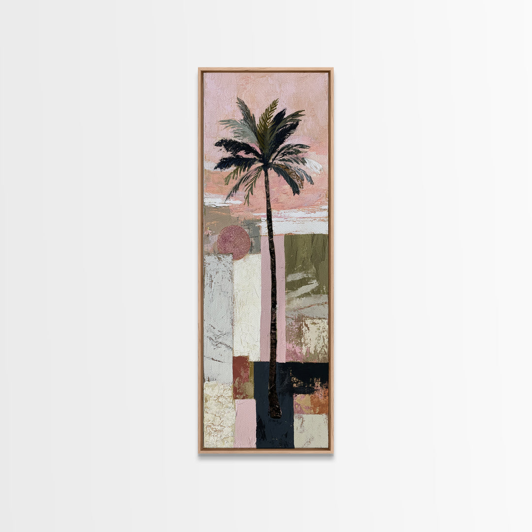 Stylized Palm Tree Canvas Print, Midcentury Modern Art, Poster, Living Room Decor, Fine Art, Retro, Art Deco, Original Art, MMA-1x3-77