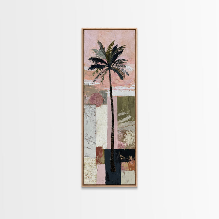 Stylized Palm Tree Canvas Print, Midcentury Modern Art, Poster, Living Room Decor, Fine Art, Retro, Art Deco, Original Art, MMA-1x3-77