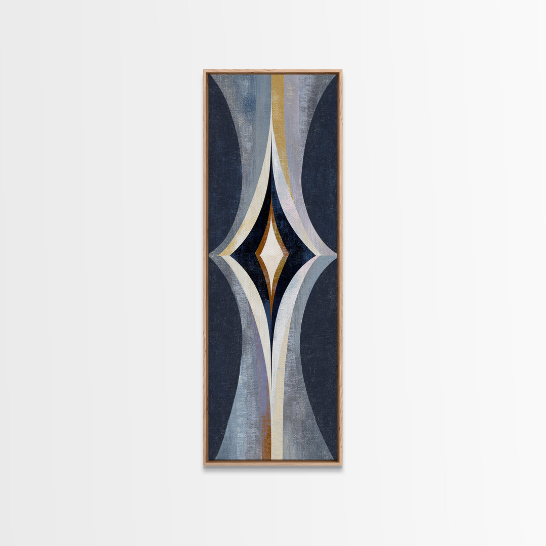 Rocket Ship in Retro Space Age Design Canvas Print, Midcentury Modern Art, Textured Painting, Living Room Decor, Retro, MMA-1x3-98