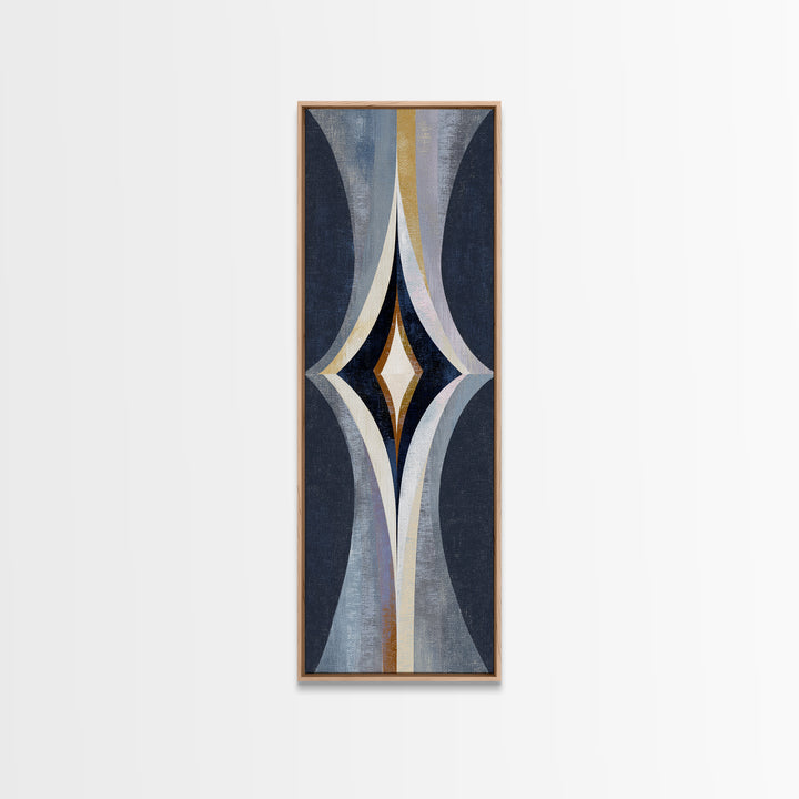 Rocket Ship in Retro Space Age Design Canvas Print, Midcentury Modern Art, Textured Painting, Living Room Decor, Retro, MMA-1x3-98