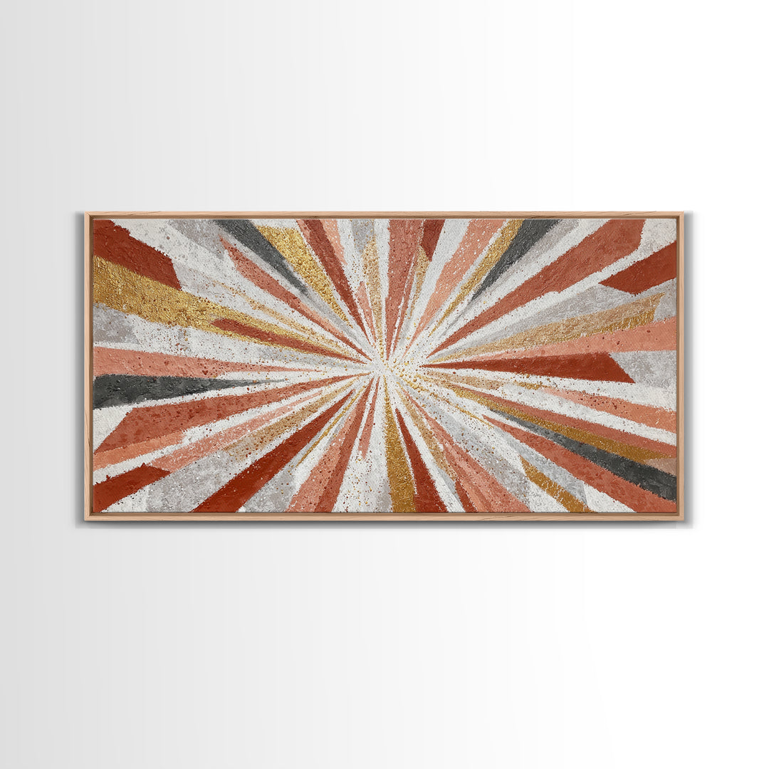 Atomic Starburst Pattern Canvas Print, Midcentury Modern Art, Art Print, Living Room Decor, Fine Art, Retro, Abstract Wall Art, MMA-2x1-94