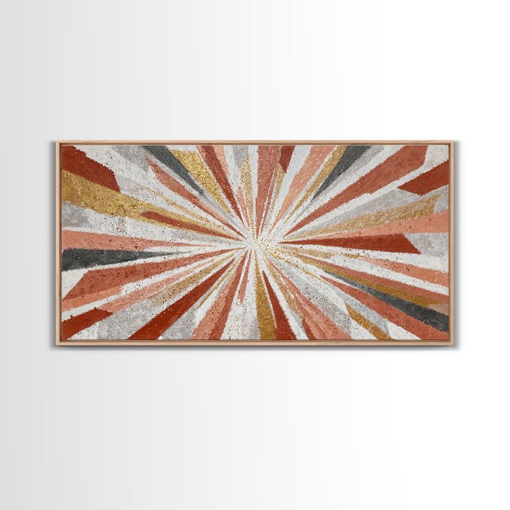 Atomic Starburst Pattern Canvas Print, Midcentury Modern Art, Art Print, Living Room Decor, Fine Art, Retro, Abstract Wall Art, MMA-2x1-94