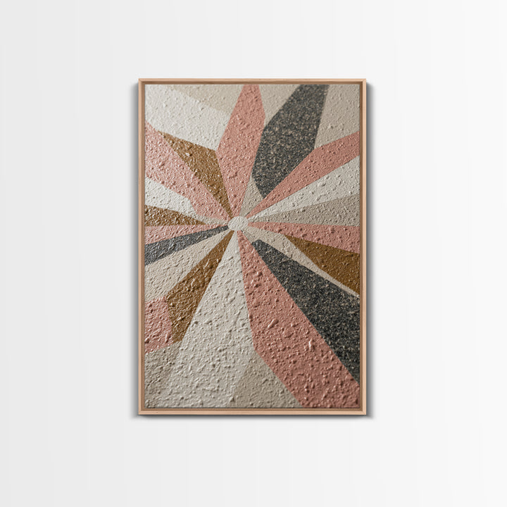 Atomic Starburst Pattern Framed Canvas Print, Midcentury Modern Art, Wall Decor, Living Room Decor, Fine Art, Retro, MMA-2x3-34