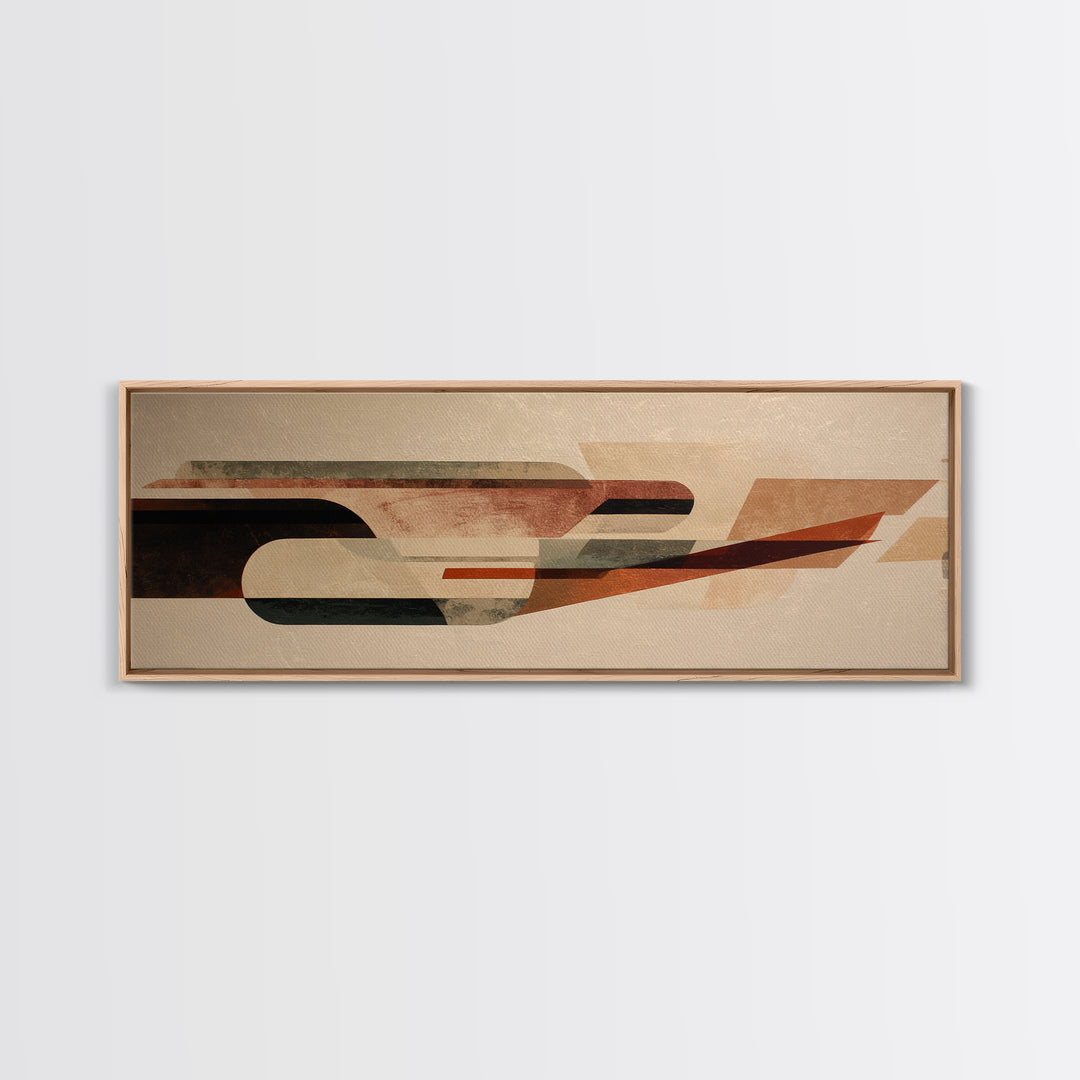 Rocket Ship in Retro Space Age Design Canvas Print, Midcentury Modern Art, Wall Decor, Living Room Decor, Fine Art, Retro, MMA-3x1-30