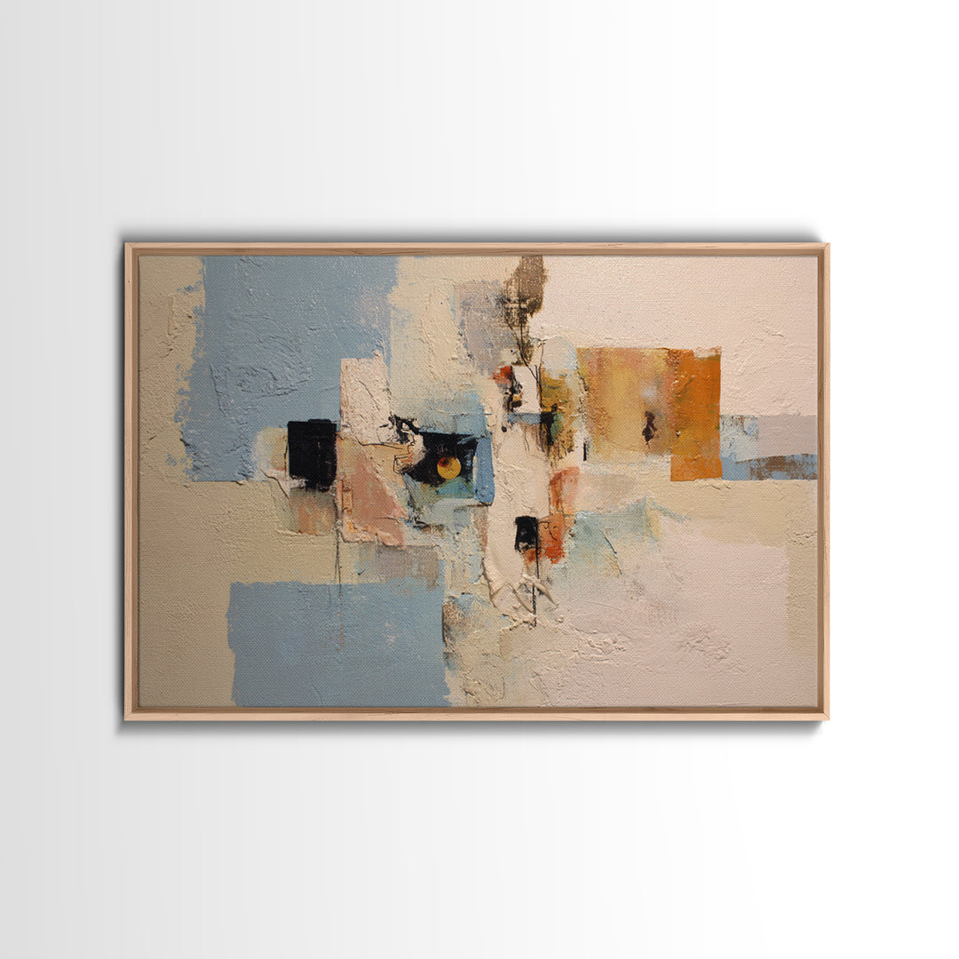 Jazz Musician in Angular Mid Century Style Canvas Print, Midcentury Modern Art, Modern Art, Living Room Decor, Oil Painting, MMA-3x2-61