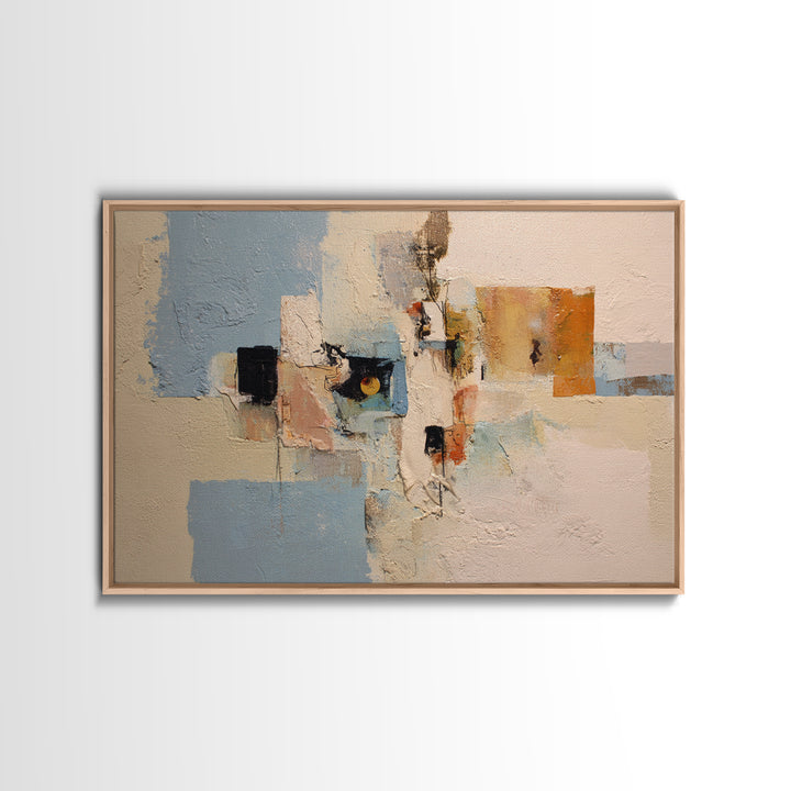 Jazz Musician in Angular Mid Century Style Canvas Print, Midcentury Modern Art, Modern Art, Living Room Decor, Oil Painting, MMA-3x2-61