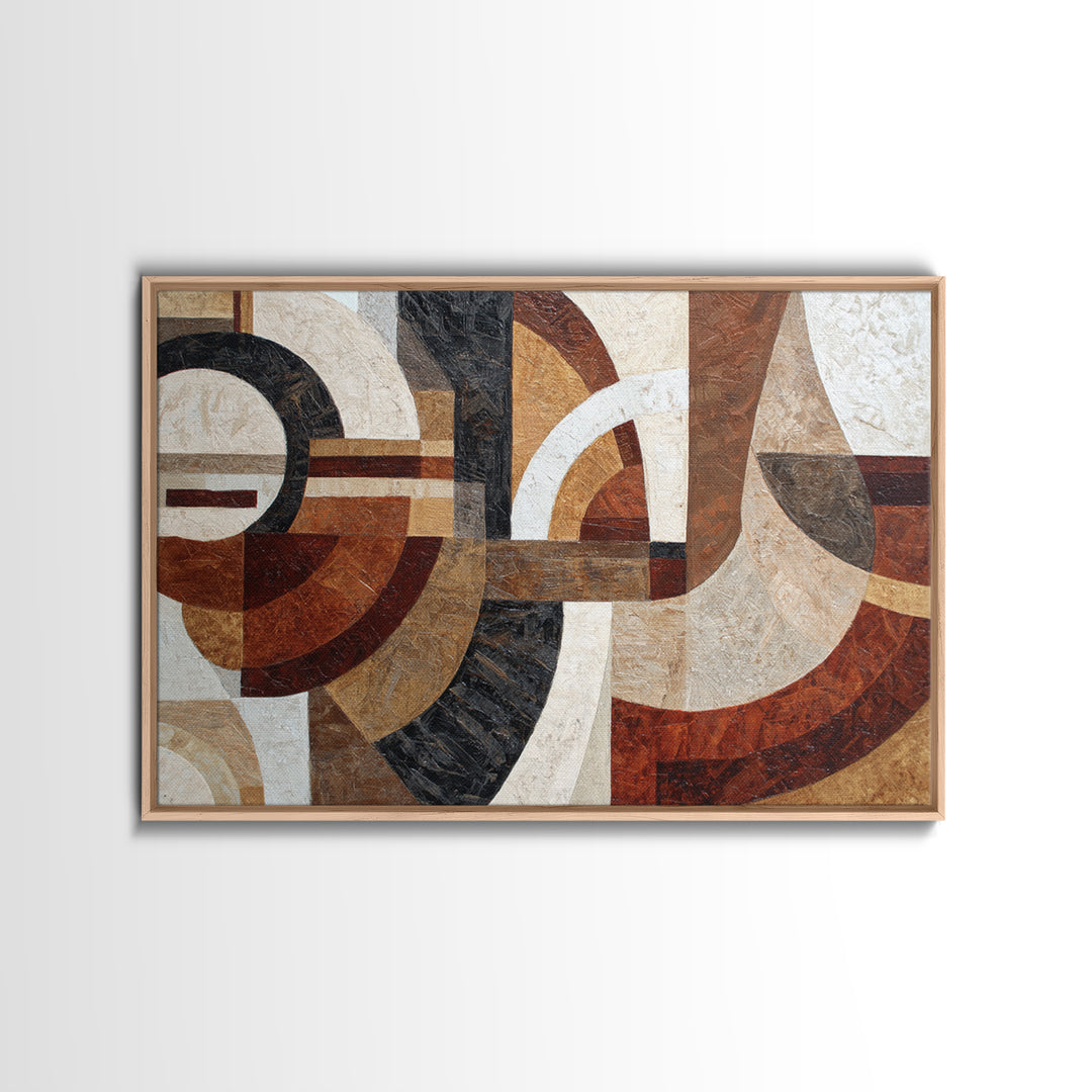 Jazz Musician in Angular Mid Century Style Canvas Print, Midcentury Modern Art, Statement Artwork, Living Room Decor, Retro, MMA-3x2-85