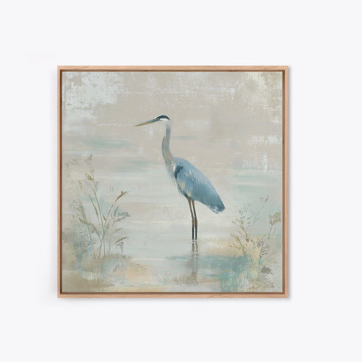 Blue Heron Standing Canvas Print, Medical Office Art, Educational Poster, Office Decor, Fine Art, Calm, Fine Art Print, MOA-1x1-14
