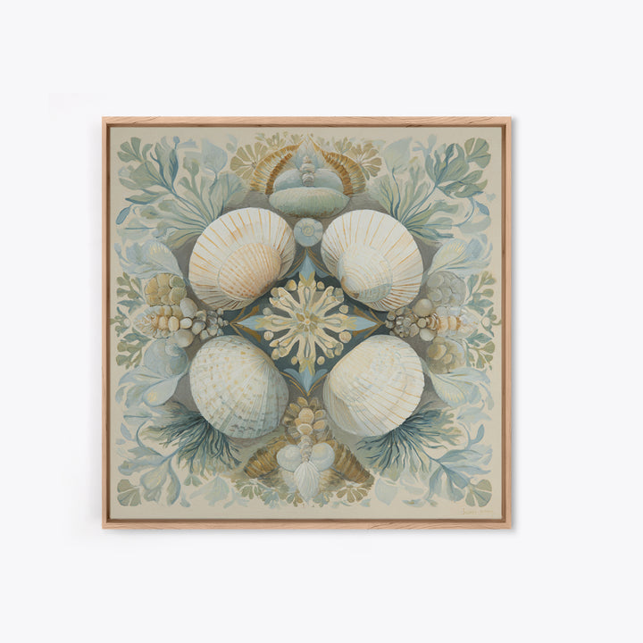 Coastal Shells and Water Study Canvas Print, Medical Office Art, Office Decor, Calm, Brain Poster, Healthcare Wall Art, MOA-1x1-20