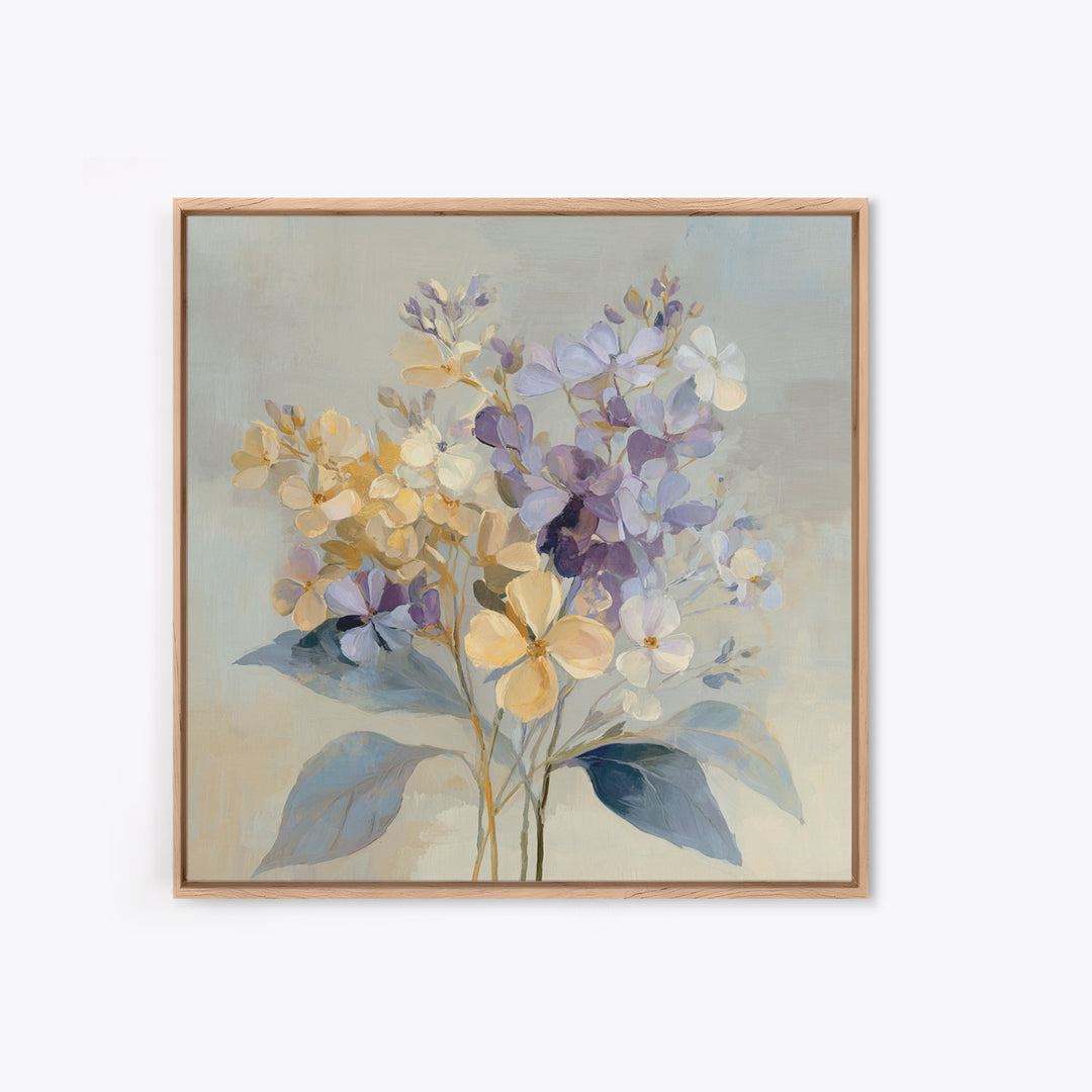 Lavender Botanical Still Life Framed Canvas Print, Medical Office Art, Biology Art, Office Decor, Oil Painting, Calm, MOA-1x1-21