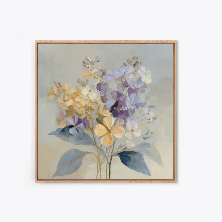 Lavender Botanical Still Life Framed Canvas Print, Medical Office Art, Biology Art, Office Decor, Oil Painting, Calm, MOA-1x1-21