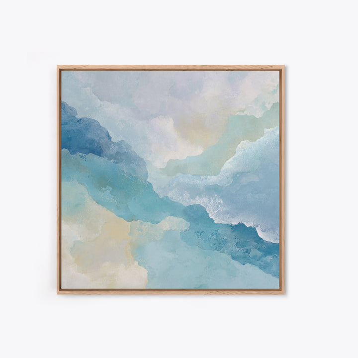 Calming Blue Abstract Canvas Print, Medical Office Art, Modern Decor, Office Decor, Abstract Art, Calm, Home Decor, Wall Decor, MOA-1x1-25