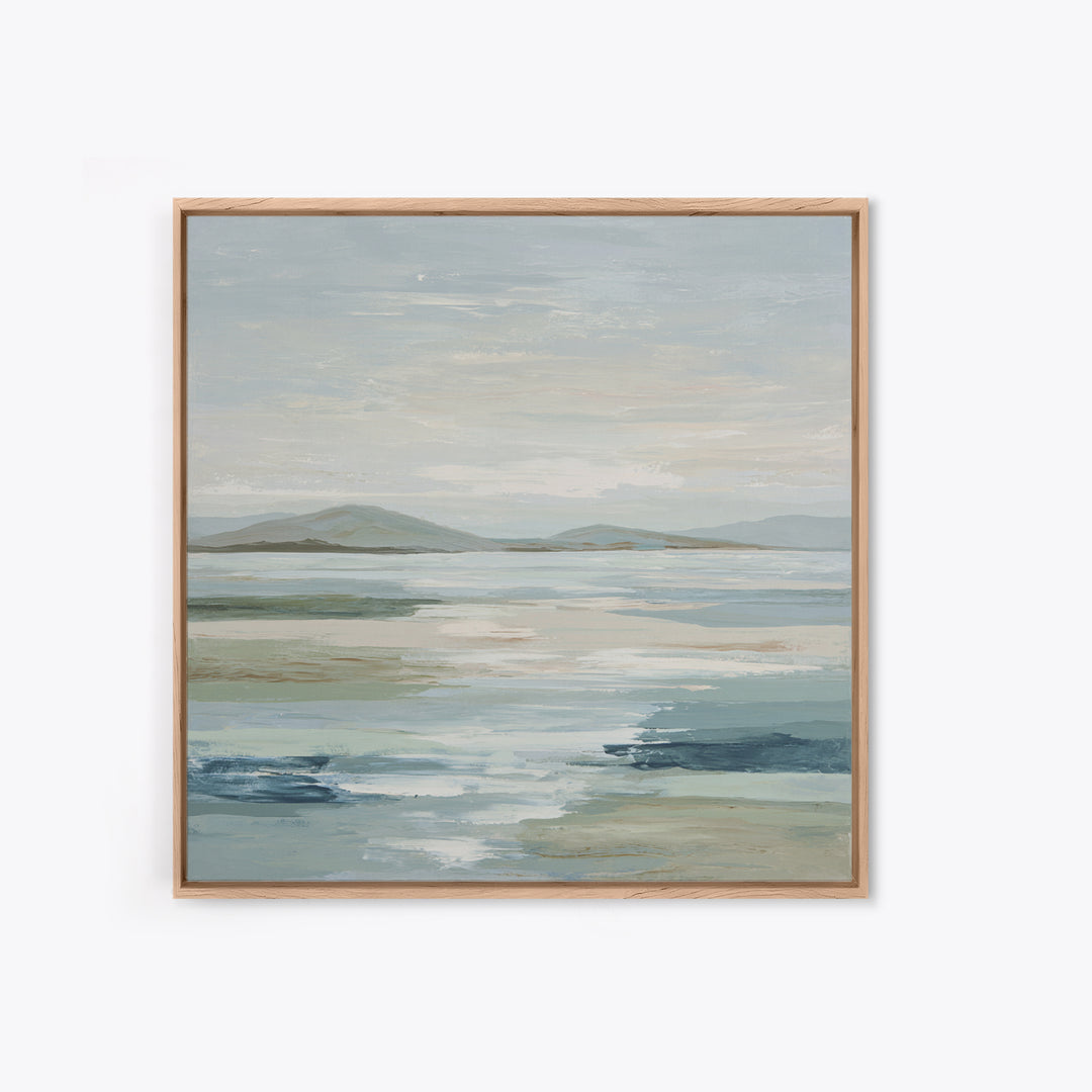 Peaceful Ocean Horizon Framed Canvas Print, Medical Office Art, Healthcare Wall Art, Office Decor, Calm, Gallery Decor, MOA-1x1-52