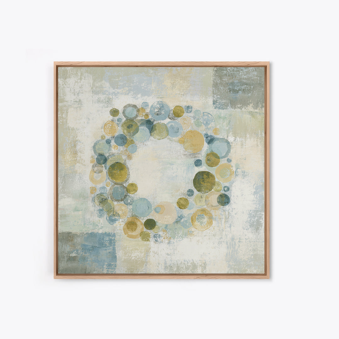 Abstract Cells and Circles as Soothing Pattern Framed Canvas Print, Medical Office Art, Fine Art Print, Office Decor, MOA-1x1-53