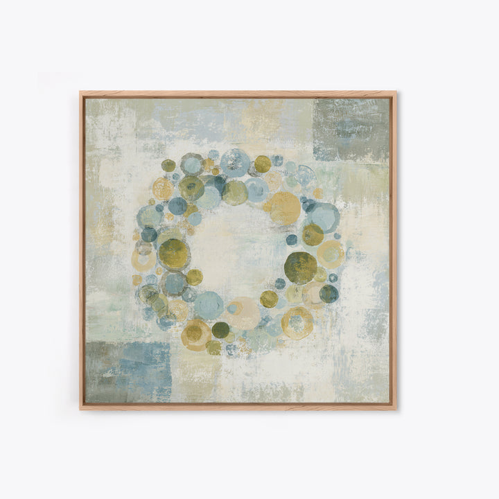 Abstract Cells and Circles as Soothing Pattern Framed Canvas Print, Medical Office Art, Fine Art Print, Office Decor, MOA-1x1-53