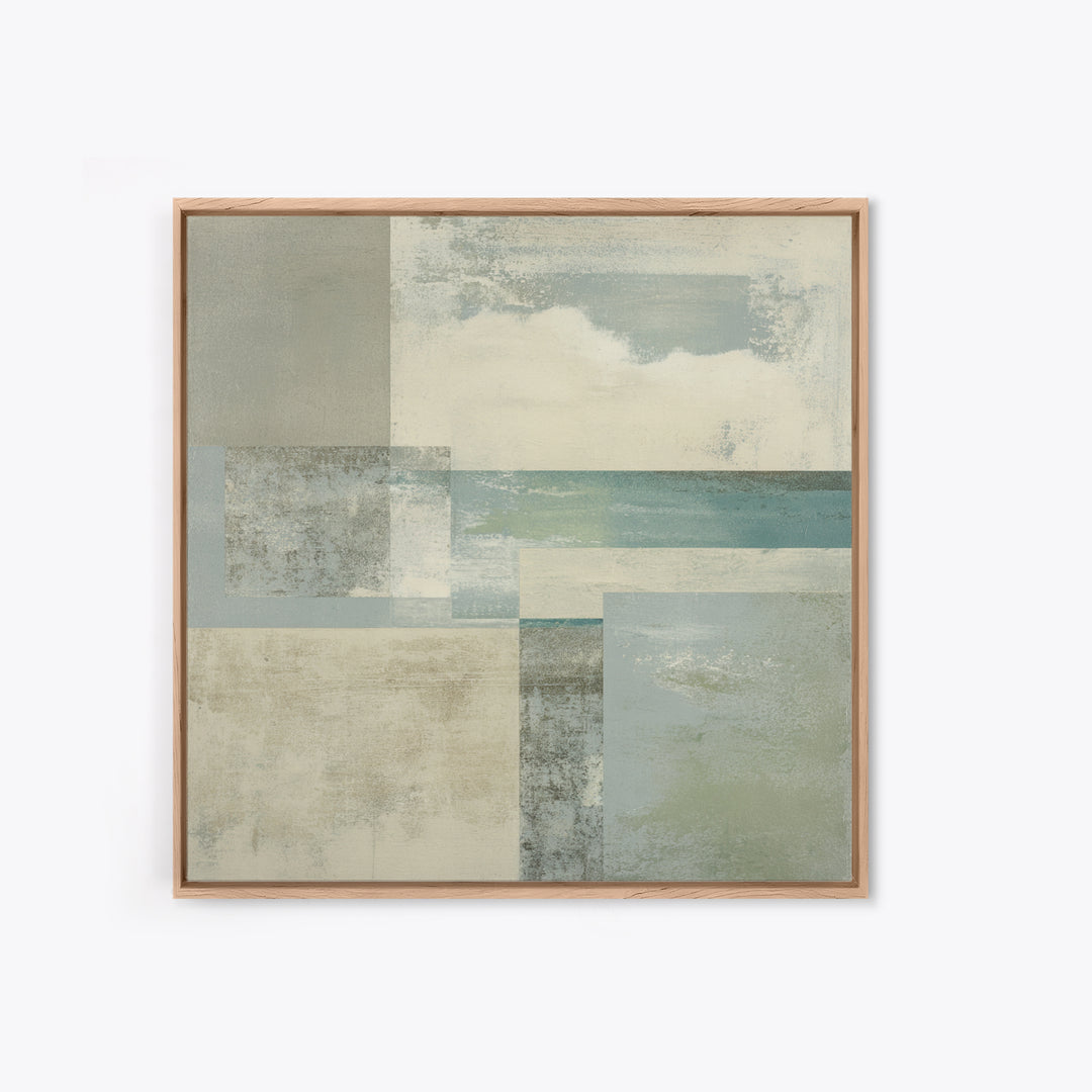 Clean Geometric Composition Framed Canvas Print, Medical Office Art, Biology Art, Office Decor, Abstract Art, Calm, Art Print, MOA-1x1-58