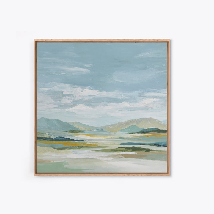 Soft Mountain Landscape Framed Canvas Print, Medical Office Art, Medical School, Office Decor, Fine Art, Calm, Minimalist Decor, MOA-1x1-74