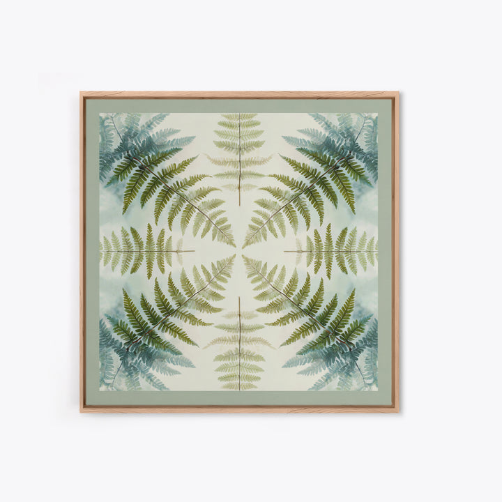 Minimal Green Fern Specimen Framed Canvas Print, Medical Office Art, Medical Student Gift, Office Decor, Fine Art, Calm, MOA-1x1-8