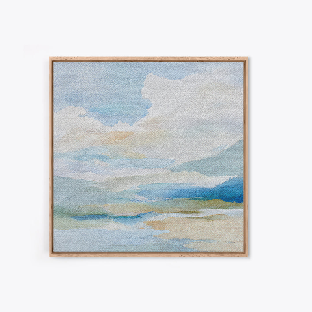 Sky and Cloud Scene Canvas Print, Medical Office Art, Textured Painting, Office Decor, Fine Art, Calm, Minimalist Art, MOA-1x1-81