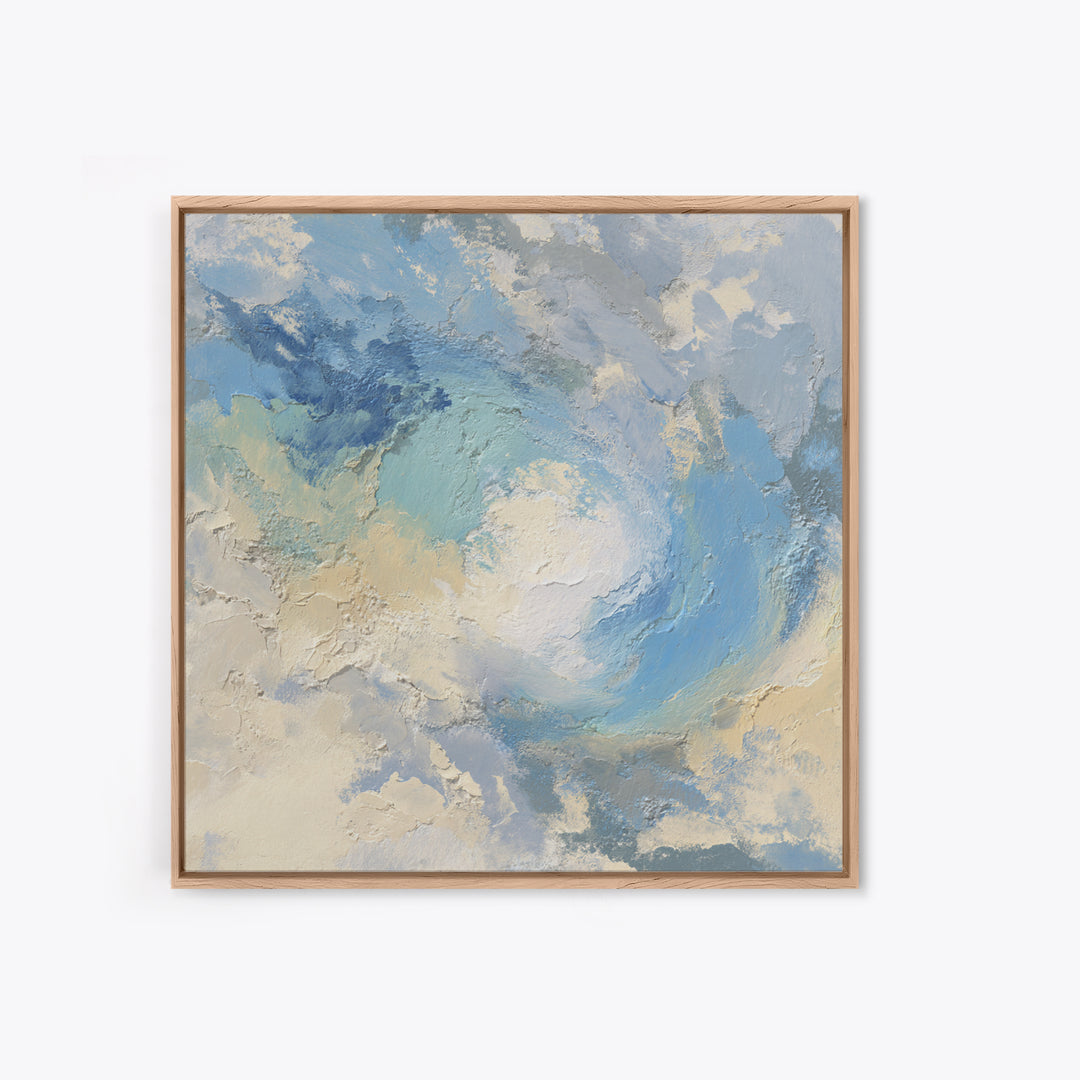 Calming Blue Abstract Canvas Print, Medical Office Art, Wall Art, Office Decor, Fine Art, Calm, Printable Card, Medical Art, MOA-1x1-97