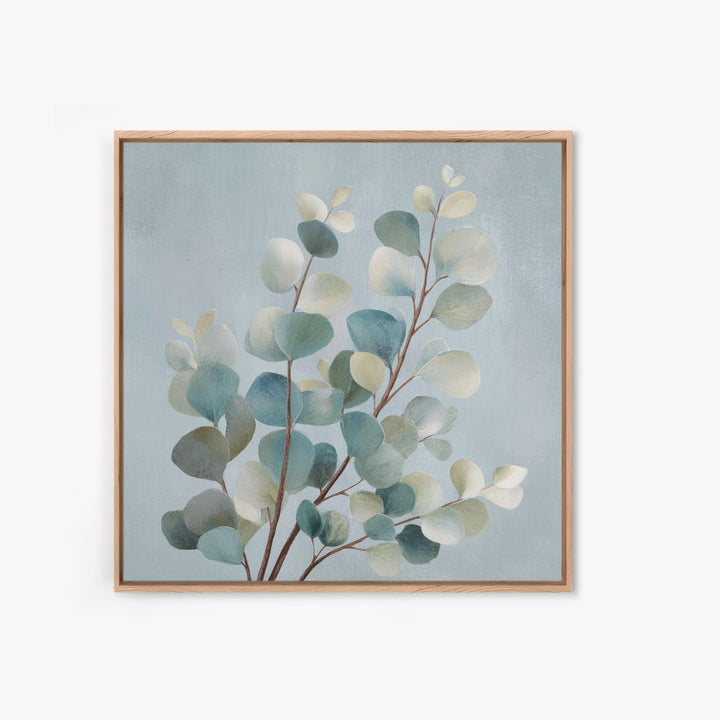 Botanical Eucalyptus Branch Canvas Print, Medical Office Art, Wall Art, Office Decor, Oil Painting, Calm, Printable Card, MOA-1x1-99