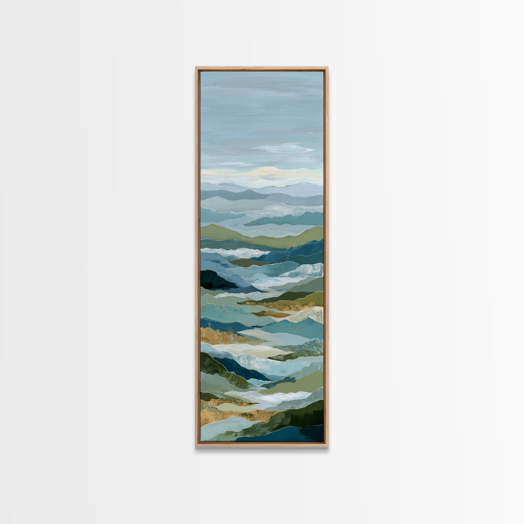 Soft Mountain Landscape Canvas Print, Medical Office Art, Biology Art, Office Decor, Fine Art, Calm, Art Print, Room Decor, MOA-1x3-14