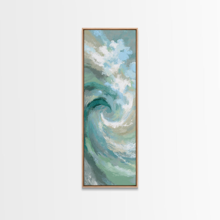 Abstract Healing Spiral Framed Canvas Print, Medical Office Art, Minimalist Decor, Office Decor, Abstract Art, Calm, MOA-1x3-3