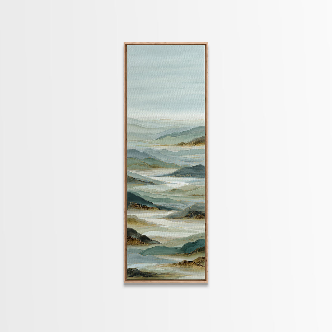 Large Neutral Landscape Framed Canvas Print, Medical Office Art, Fine Art Print, Office Decor, Oil Painting, Calm, Wall Decor, MOA-1x3-4