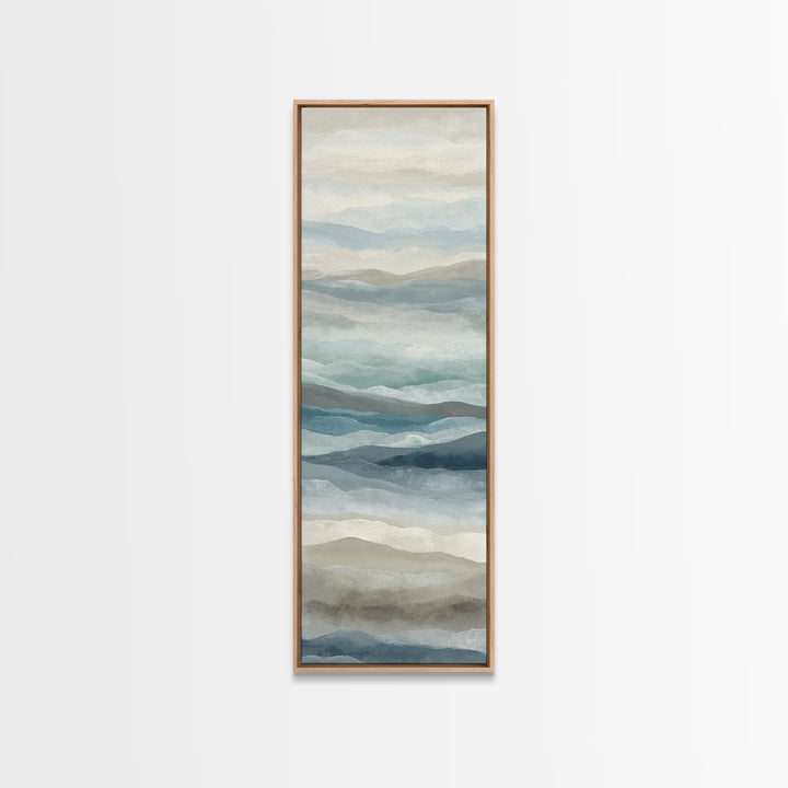 Peaceful Ocean Horizon Canvas Print, Medical Office Art, Printable Wall Art, Office Decor, Oil Painting, Calm, Anatomy Wall Art, MOA-1x3-40