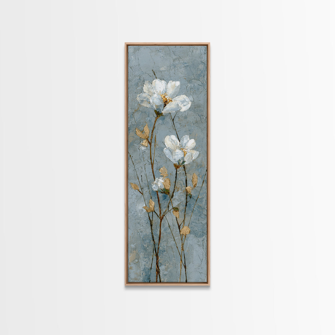 White Orchid on Gray Stone Surface Canvas Print, Medical Office Art, Nurse Wall Art, Office Decor, Fine Art, Calm, Room Decor, MOA-1x3-42