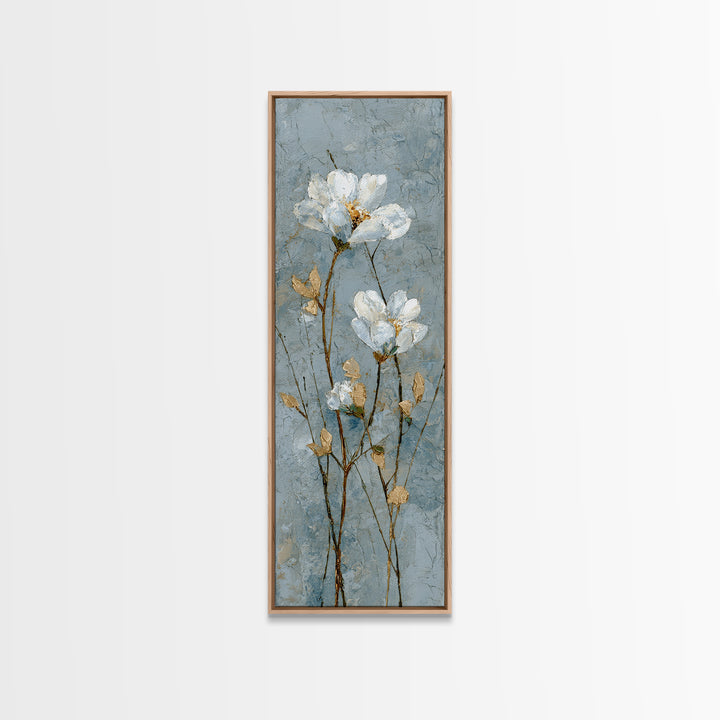 White Orchid on Gray Stone Surface Canvas Print, Medical Office Art, Nurse Wall Art, Office Decor, Fine Art, Calm, Room Decor, MOA-1x3-42