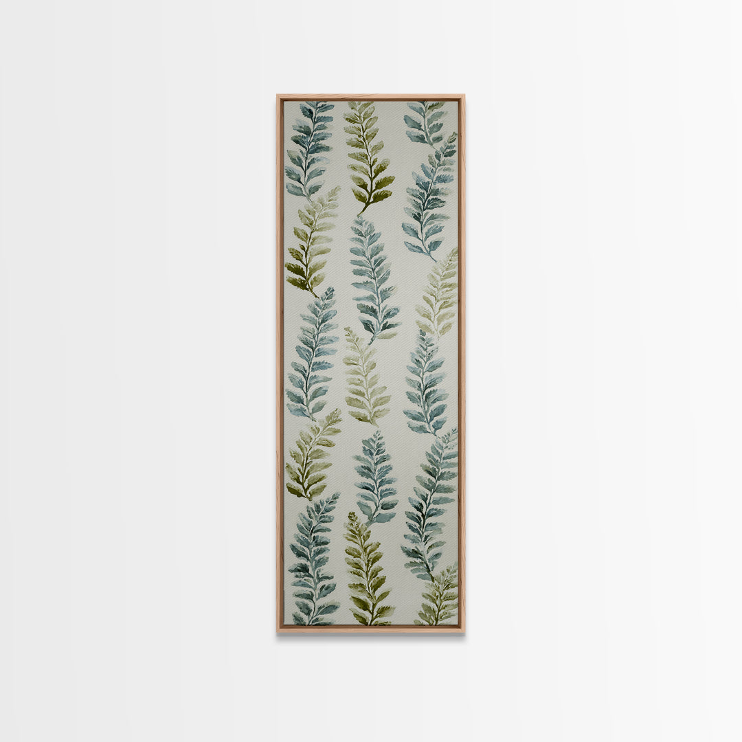 Minimal Green Fern Specimen Canvas Print, Medical Office Art, Contemporary Art, Office Decor, Fine Art, Calm, Animal Art, MOA-1x3-44