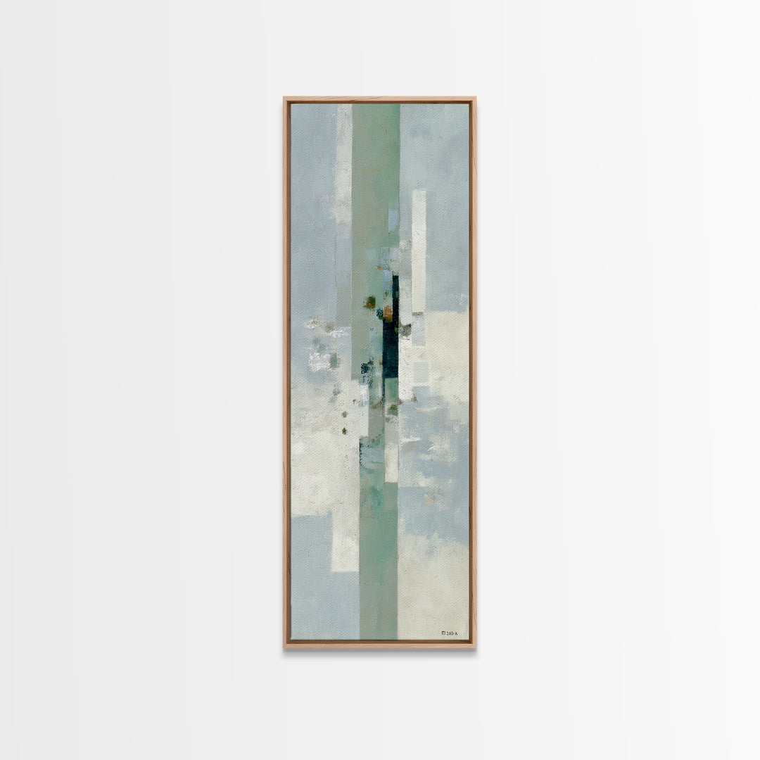 Clean Geometric Composition Framed Canvas Print, Medical Office Art, Science Art, Office Decor, Abstract Art, Calm, MOA-1x3-46