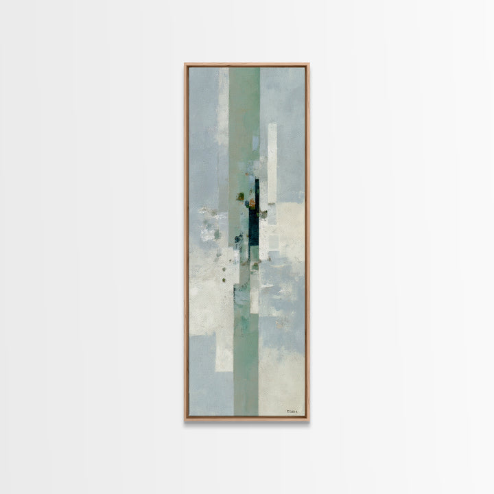 Clean Geometric Composition Framed Canvas Print, Medical Office Art, Science Art, Office Decor, Abstract Art, Calm, MOA-1x3-46
