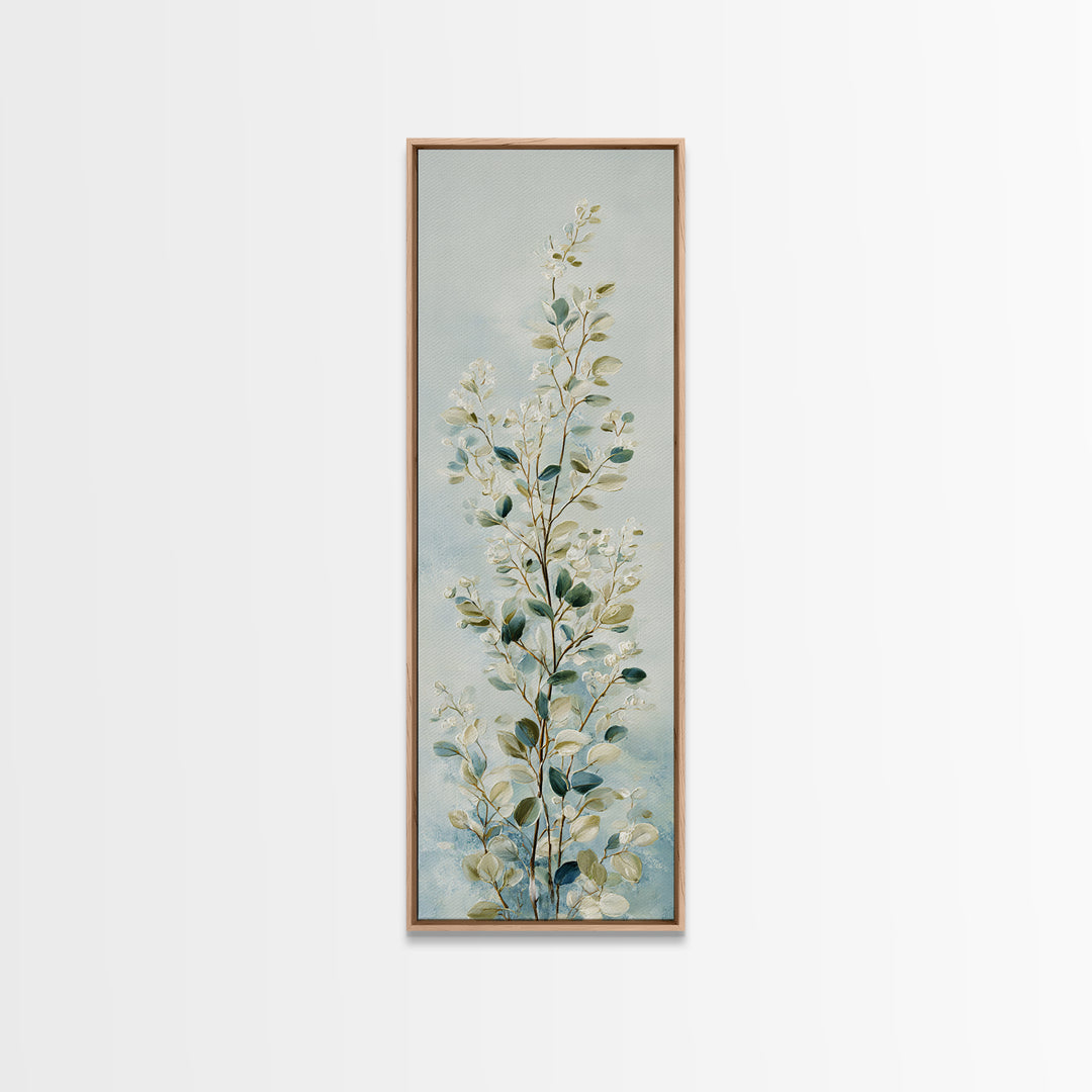 Botanical Eucalyptus Branch Canvas Print, Medical Office Art, Healthcare Wall Art, Office Decor, Watercolor Art, Calm, MOA-1x3-63