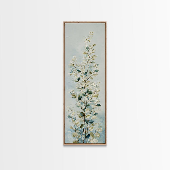 Botanical Eucalyptus Branch Canvas Print, Medical Office Art, Healthcare Wall Art, Office Decor, Watercolor Art, Calm, MOA-1x3-63