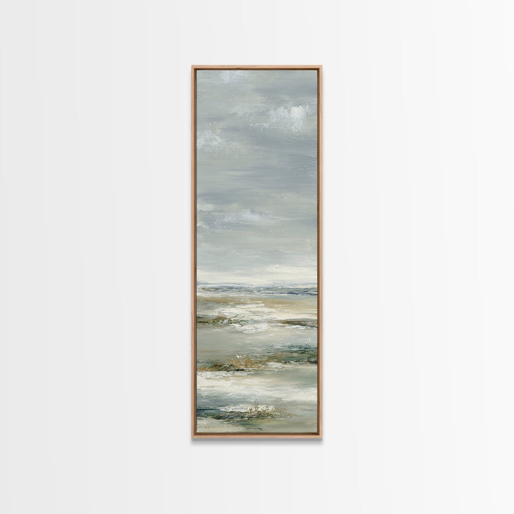 Peaceful Ocean Horizon Framed Canvas Print, Medical Office Art, Teal Wall Art, Office Decor, Fine Art, Calm, Anatomy Art, MOA-1x3-64