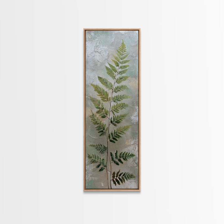 Minimal Green Fern Specimen Canvas Print, Medical Office Art, Dental Office Decor, Office Decor, Fine Art, Calm, Brain Art, MOA-1x3-68