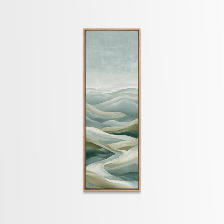 Clean Geometric Composition Framed Canvas Print, Medical Office Art, Science Art, Office Decor, Abstract Art, Calm, MOA-1x3-70