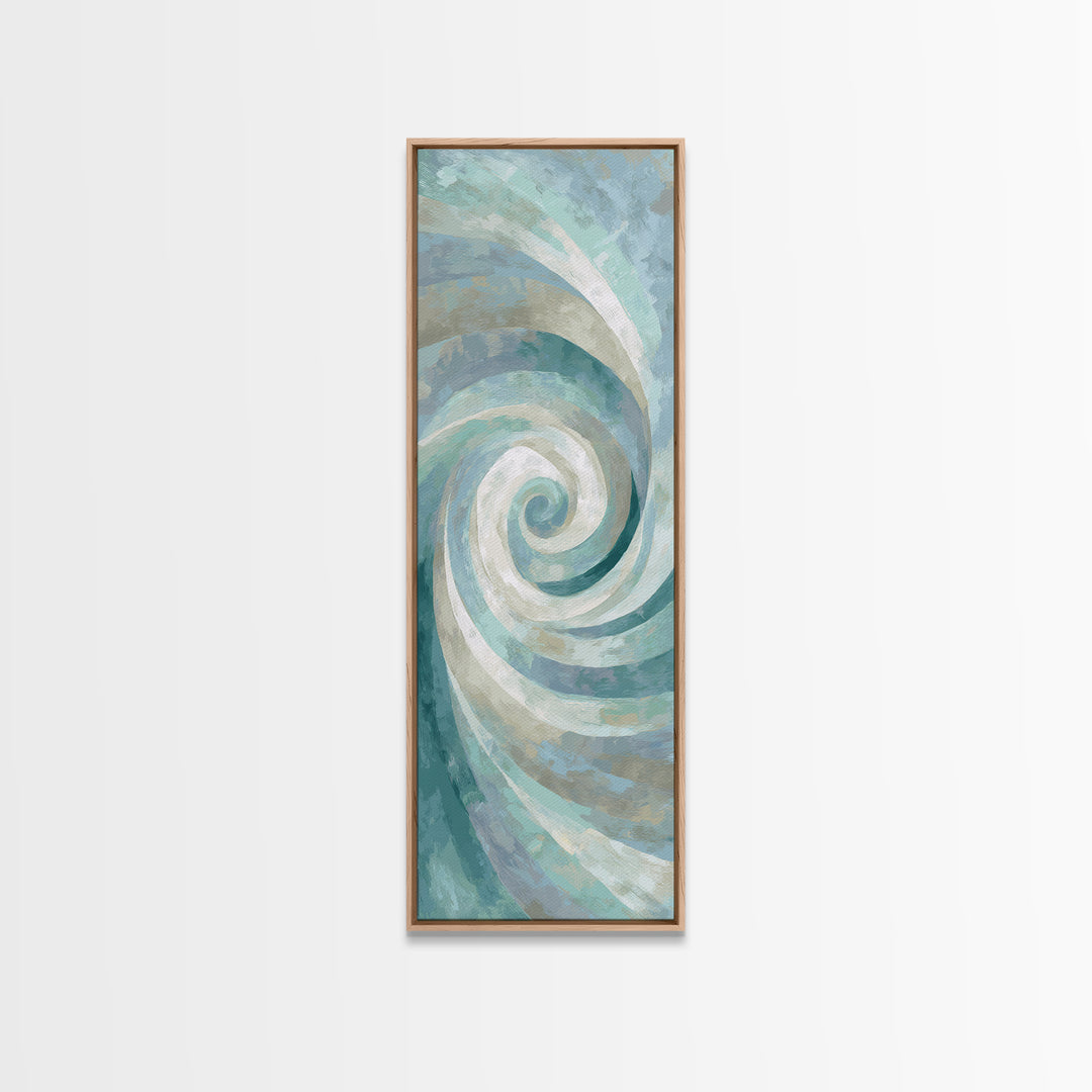 Abstract Healing Spiral Framed Canvas Print, Medical Office Art, Educational Poster, Office Decor, Calm, Fine Art Print, MOA-1x3-75