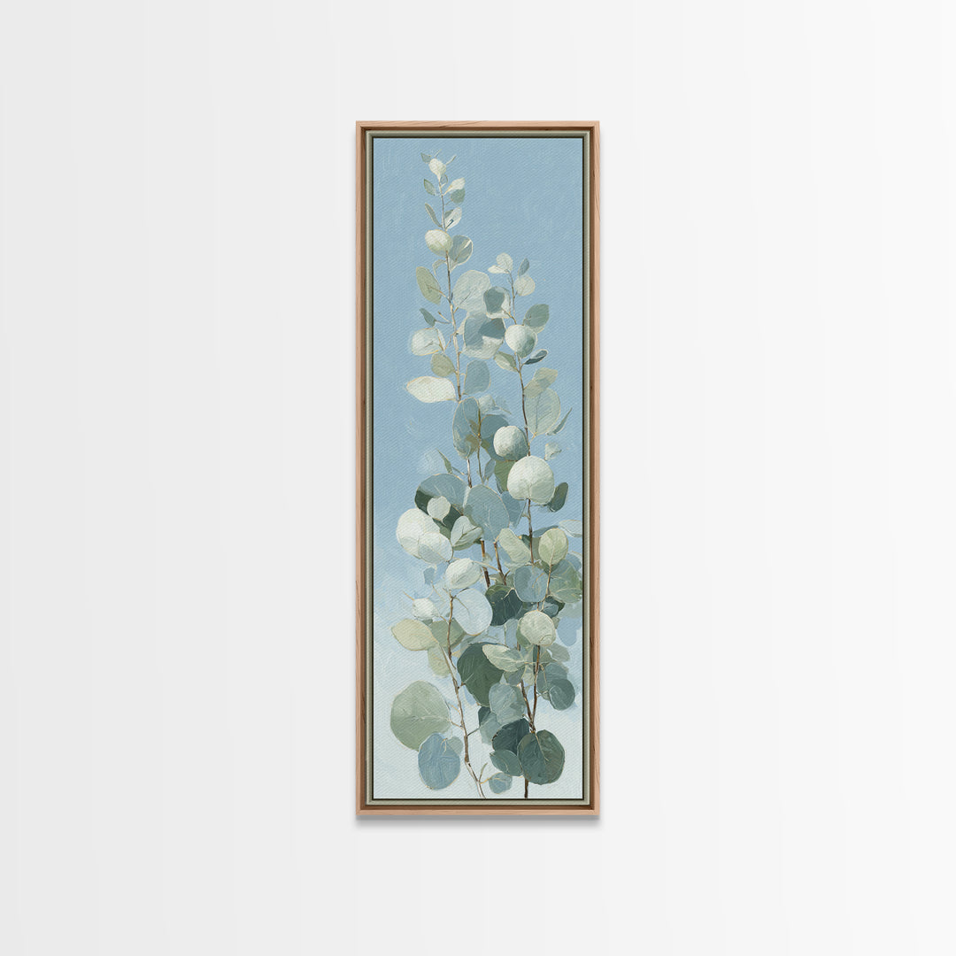 Botanical Eucalyptus Branch Framed Canvas Print, Medical Office Art, Heart Anatomy Print, Office Decor, Fine Art, Calm, MOA-1x3-87