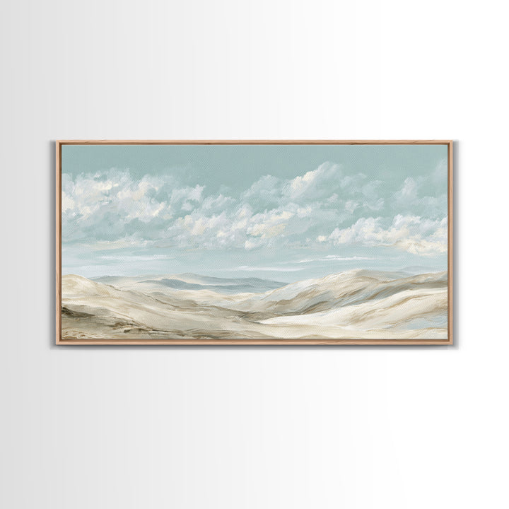 Large Neutral Landscape Framed Canvas Print, Medical Office Art, Art Print, Office Decor, Fine Art, Calm, Printable Art, MOA-2x1-12