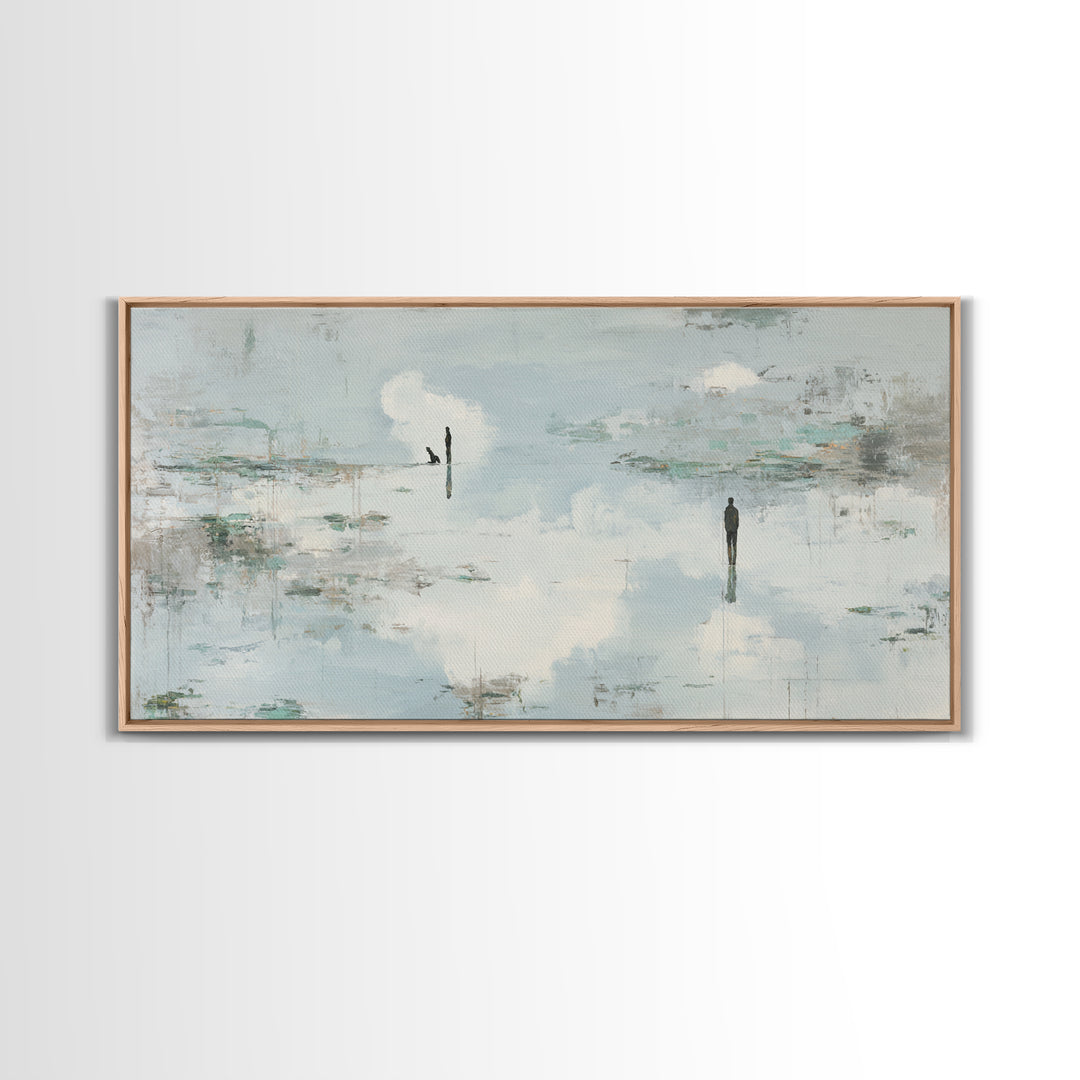 Simple Line Figure Framed Canvas Print, Medical Office Art, Fine Art Print, Office Decor, Fine Art, Calm, Wall Decor, MOA-2x1-14