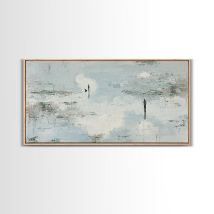 Simple Line Figure Framed Canvas Print, Medical Office Art, Fine Art Print, Office Decor, Fine Art, Calm, Wall Decor, MOA-2x1-14