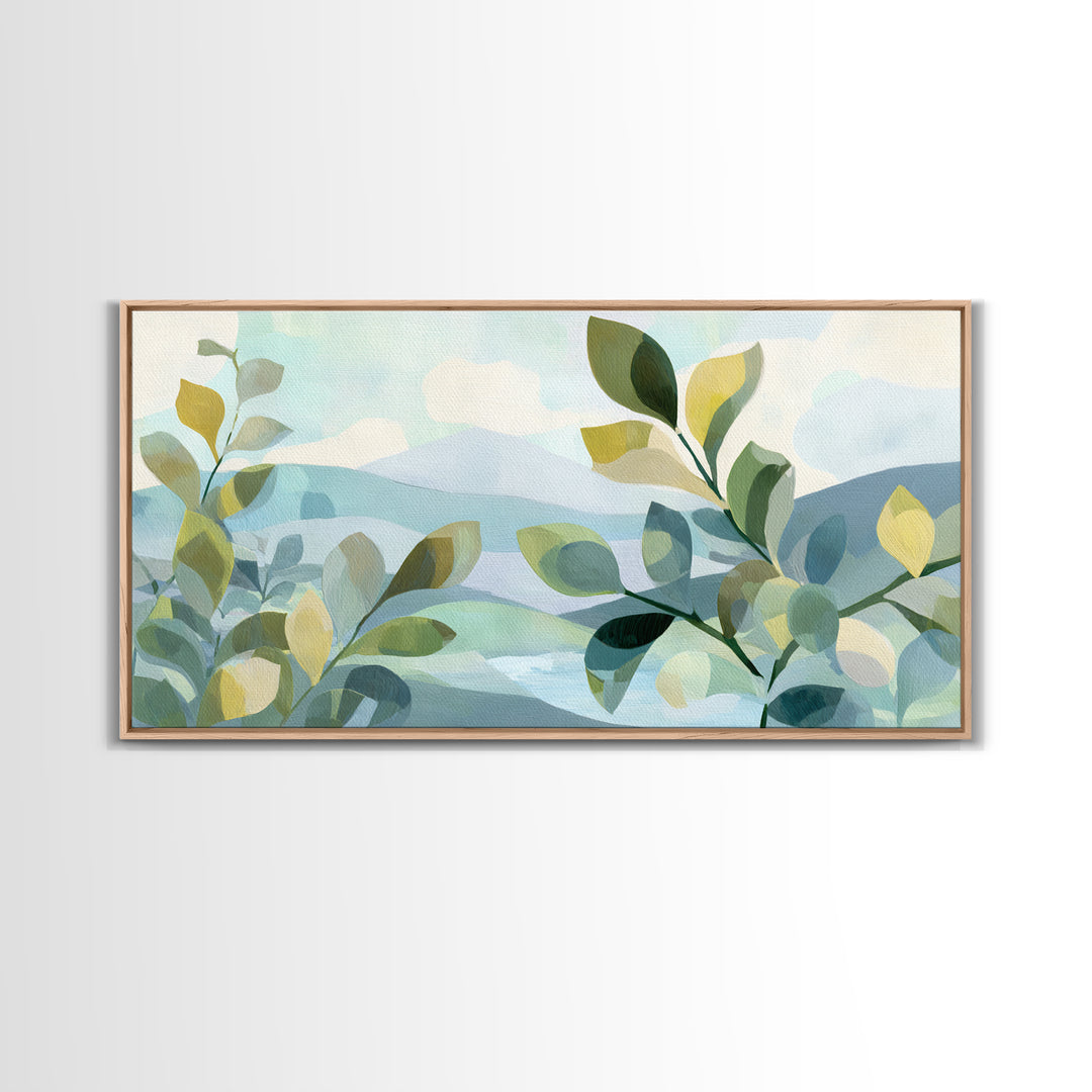 Fresh Citrus and Leaves for Bright Optimism Framed Canvas Print, Medical Office Art, Statement Artwork, Office Decor, Calm, MOA-2x1-20