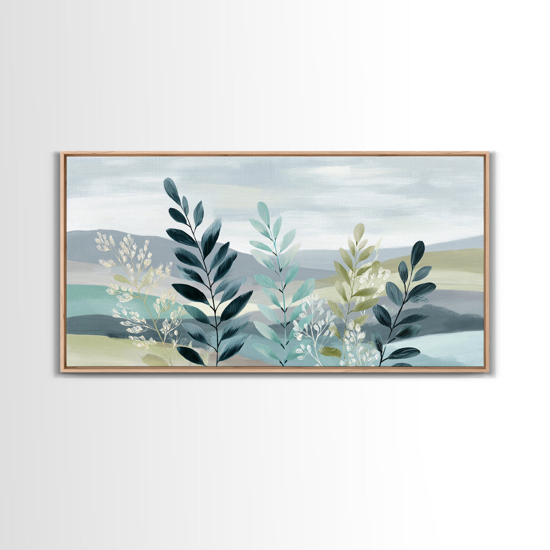 Minimal Green Fern Specimen Canvas Print, Medical Office Art, Printable Wall Art, Office Decor, Calm, Anatomy Wall Art, MOA-2x1-52